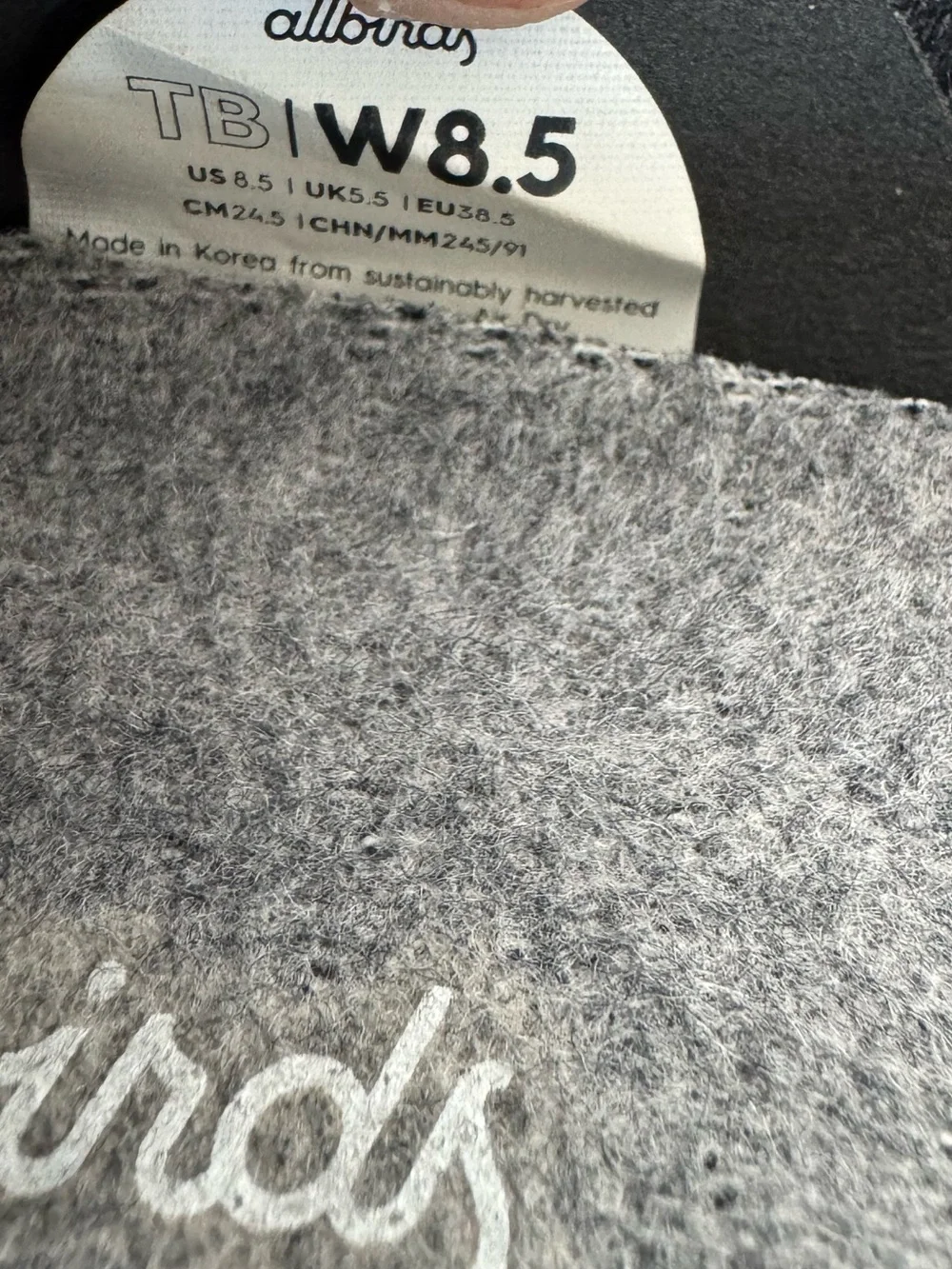 allbirds Women's Dark Grey Knit Ballet Flats Size 8.5